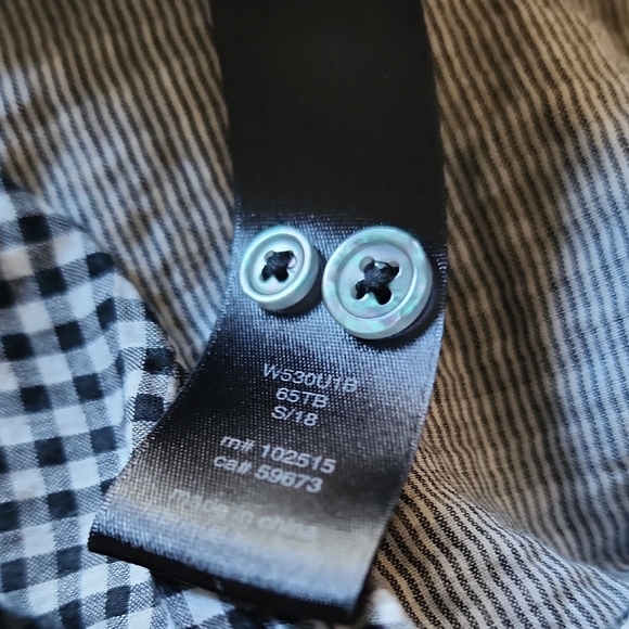 John Varvatos Black White Gingham Button Down Shirt Men’s Designer - Picture 11 of 11